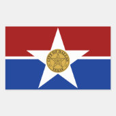 Sticker Rectangulaire Dallas (Texas) (Devant)