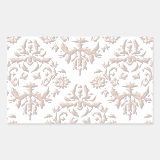 Sticker Rectangulaire Damas 3D (Devant)
