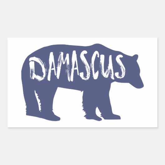 Sticker Rectangulaire Damas Virginia Bear (Devant)
