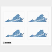 Sticker Rectangulaire Damas, Virginia Wood Grain (Feuille)