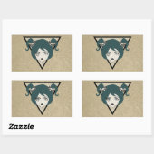 Sticker Rectangulaire dame (Feuille)