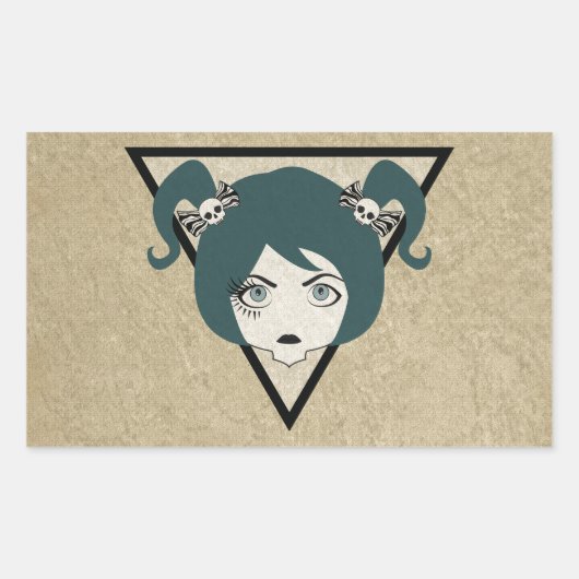 Sticker Rectangulaire dame (Devant)
