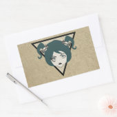 Sticker Rectangulaire dame (Enveloppe)