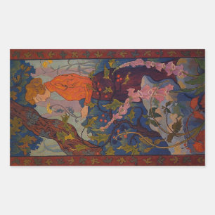 Sticker Rectangulaire Dame aux gants de boeuf