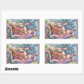 Sticker Rectangulaire Dame Dragon (Feuille)