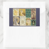 Sticker Rectangulaire Dames Art Nouveau (Sac)