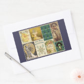 Sticker Rectangulaire Dames Art Nouveau (Enveloppe)