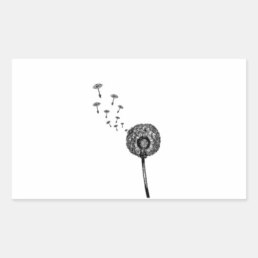 Sticker Rectangulaire Dandelion - Wishie (Devant)