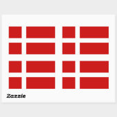 Sticker Rectangulaire Danemark (Feuille)