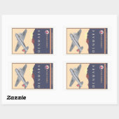 Sticker Rectangulaire Danemark (Feuille)