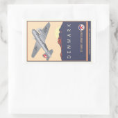 Sticker Rectangulaire Danemark (Sac)