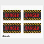 Sticker Rectangulaire Danger (Feuille)