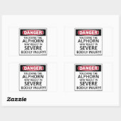 Sticker Rectangulaire Danger Alphor (Feuille)
