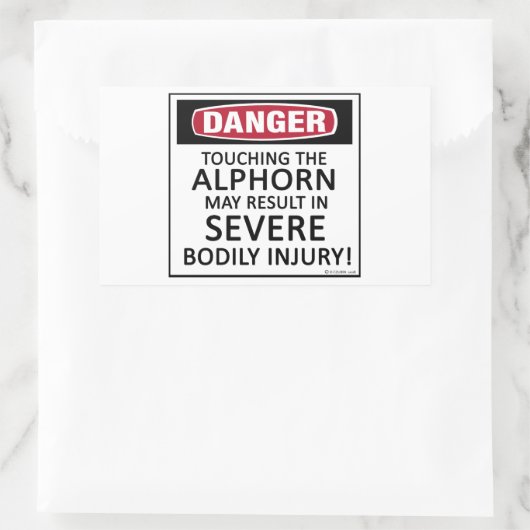 Sticker Rectangulaire Danger Alphor (Sac)