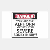 Sticker Rectangulaire Danger Alphor (Devant)