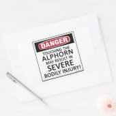 Sticker Rectangulaire Danger Alphor (Enveloppe)
