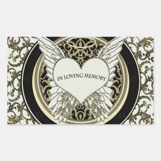 Sticker Rectangulaire Dans la mémoire aimante (Devant)