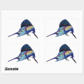 STICKER RECTANGULAIRE DANS LA POURSUITE À CHAUD (Feuille)