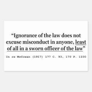Sticker Rectangulaire Dans l'affaire McCowan (1917) 177 C 93 170 P 1100 