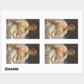 Sticker Rectangulaire Dans l'orangerie de Charles Edward Perugini (Feuille)