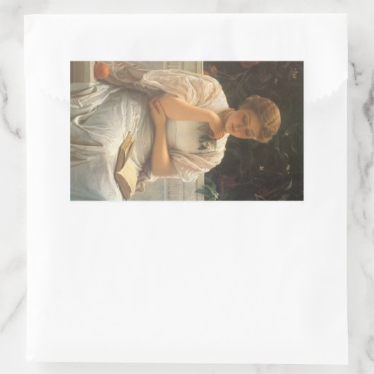 Sticker Rectangulaire Dans l'orangerie de Charles Edward Perugini (Sac)