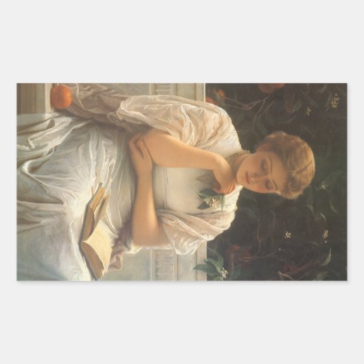 Sticker Rectangulaire Dans l'orangerie de Charles Edward Perugini (Devant)