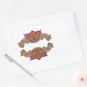 Sticker Rectangulaire Danse amusante de grenouilles - Monstres Aliens pa (Enveloppe)