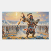 STICKER RECTANGULAIRE DANSE AU POULET 3 (Devant)