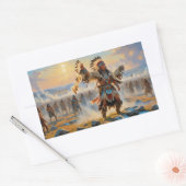 STICKER RECTANGULAIRE DANSE AU POULET 3 (Enveloppe)