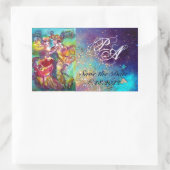 Sticker Rectangulaire DANSE CARNAVALE / Monogramme de balle masquée véni (Sac)