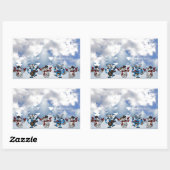 Sticker Rectangulaire Danse de Noël (Feuille)