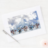 Sticker Rectangulaire Danse de Noël (Enveloppe)