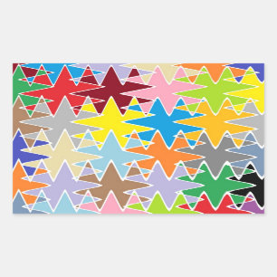Sticker Rectangulaire Danse de rythme d'étoile de STBX Novino