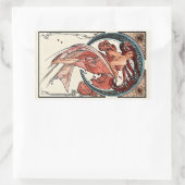 Sticker Rectangulaire Danse par Alfons Mucha 1898 (Sac)
