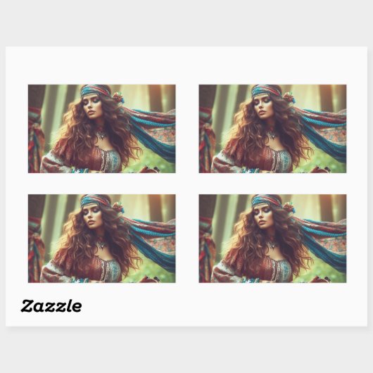 STICKER RECTANGULAIRE DANSER GYPSI (Feuille)
