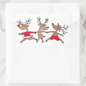 Sticker Rectangulaire Danser Reindee (Sac)