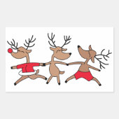 Sticker Rectangulaire Danser Reindee (Devant)