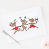 Sticker Rectangulaire Danser Reindee (Enveloppe)
