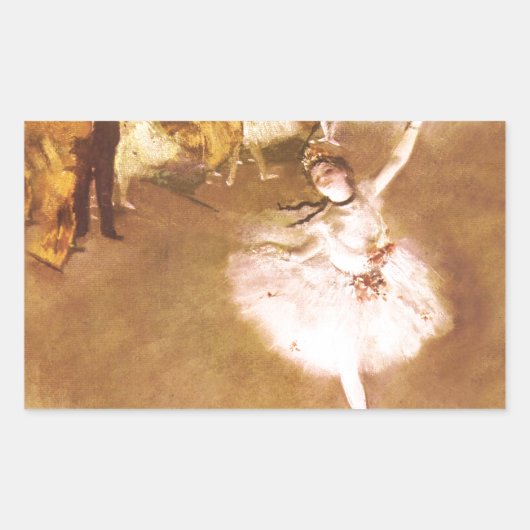 Sticker Rectangulaire Danseur de ballet Diplôme de la peinture étoile (Devant)