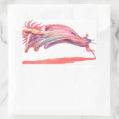 Sticker Rectangulaire Danseur de ballet Waved Art rose (Sac)