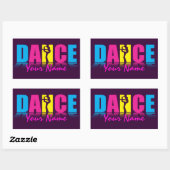 Sticker Rectangulaire Danseur de danse personnalisé (Feuille)