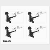 Sticker Rectangulaire Danseur irlandais Soft Shoe Dancing Black White Da (Feuille)