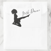 Sticker Rectangulaire Danseur irlandais Soft Shoe Dancing Black White Da (Sac)