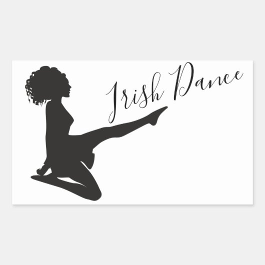 Sticker Rectangulaire Danseur irlandais Soft Shoe Dancing Black White Da (Devant)
