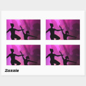 Sticker Rectangulaire Danseurs de ballet (Feuille)