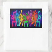 Sticker Rectangulaire Danseurs géniaux (Sac)