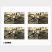 Sticker Rectangulaire Danseurs masculins 1930 (Feuille)