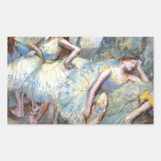 Sticker Rectangulaire Danseuse de ballet Degas Dansers d'art Peinture (Devant)