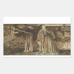 Sticker Rectangulaire Dante Gabriel Rossetti - Sir Launcelot