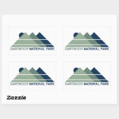 Sticker Rectangulaire Dartmoor National Park Mountain Sun (Feuille)